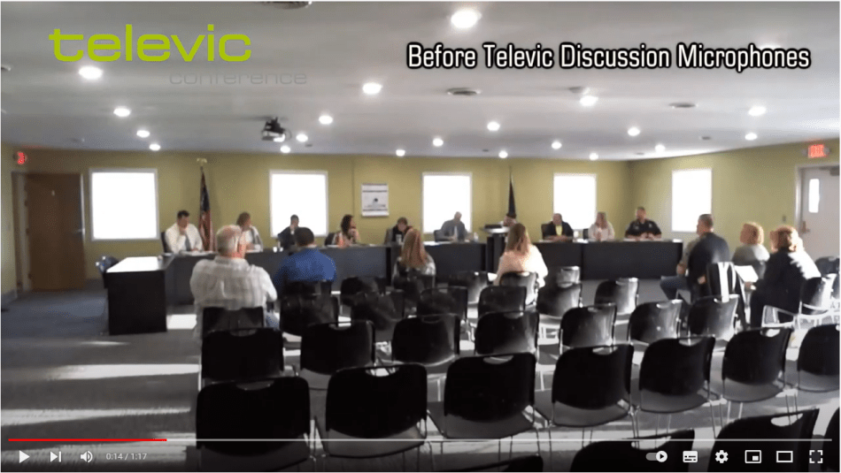 televic conference audio quality of a city council recording